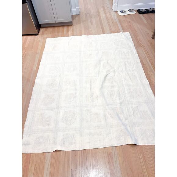 Vintage Tiger Cub Lion Leopard Big Cat Poly Blanket 92" x 72” Brown Orange White - Picture 7 of 10